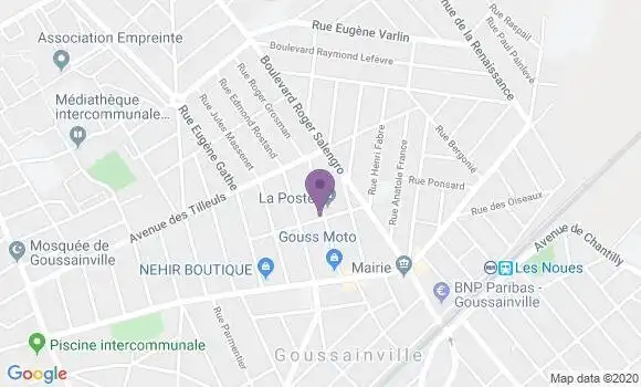 Localisation Banque Postale Agence de Goussainville