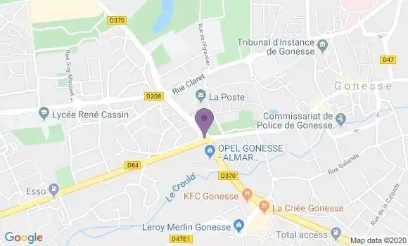 Localisation Banque Postale Agence de Gonesse