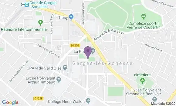 Localisation Banque Postale Agence de Garges lès Gonesse