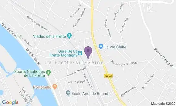 Localisation Banque Postale Agence de La Frette sur Seine