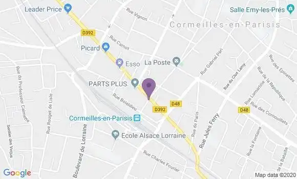 Localisation Banque Postale Agence de Cormeilles en Parisis