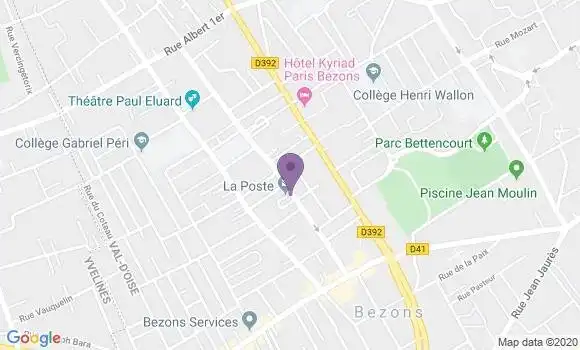 Localisation Banque Postale Agence de Bezons