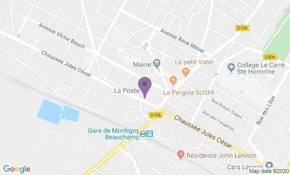 Localisation Banque Postale Agence de Beauchamp