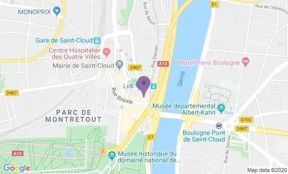 Localisation LCL Agence de Saint Cloud Dailly