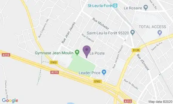 Localisation Banque Postale Agence de Saint Leu la Forêt les Diablots