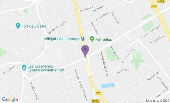 Localisation Banque Postale Agence de Villejuif Léo Lagrange