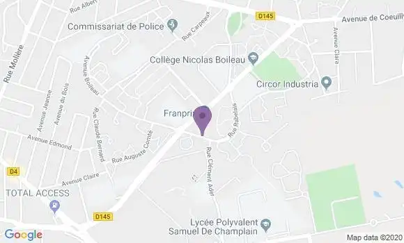 Localisation Banque Postale Agence de Chennevières sur Marne Rabelais