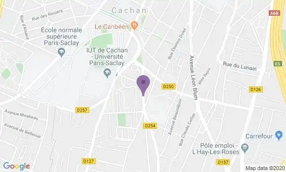 Localisation Banque Postale Agence de Cachan la Plaine