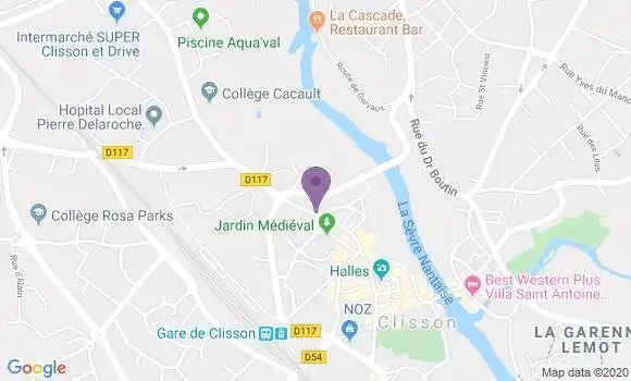 Localisation LCL Agence de Clisson