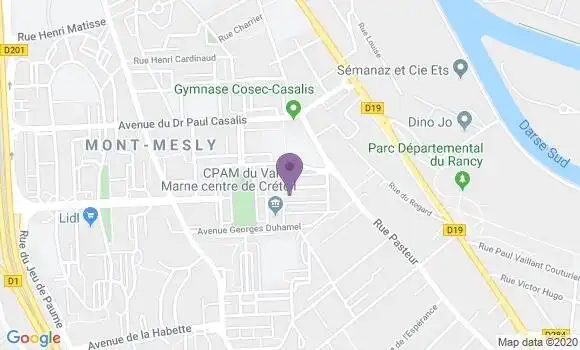 Localisation Banque Postale Agence de Créteil Mont Mesly