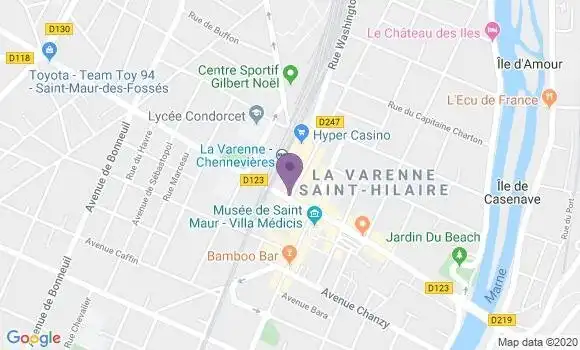 Localisation Banque Postale Agence de La Varenne Saint Hilaire
