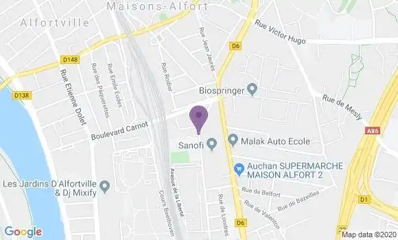 Localisation Banque Postale Agence de Maisons Alfort Vert de Maisons
