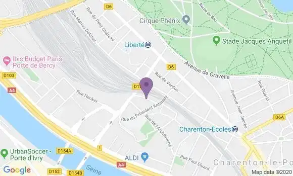 Localisation Banque Postale Agence de Charenton le Pont Liberté