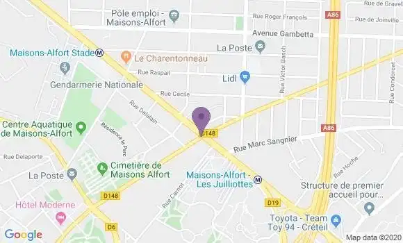 Localisation Banque Postale Agence de Maisons Alfort Ecole Vétérinaire