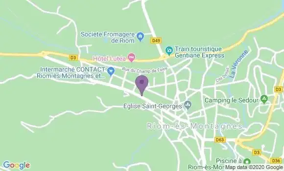 Localisation LCL Agence de Riom ès Montagnes