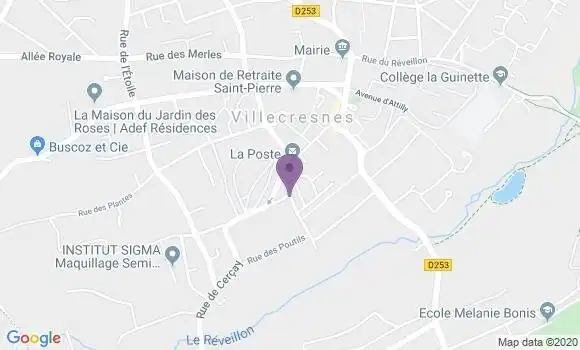 Localisation Banque Postale Agence de Villecresnes