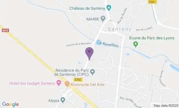 Localisation Banque Postale Agence de Santeny