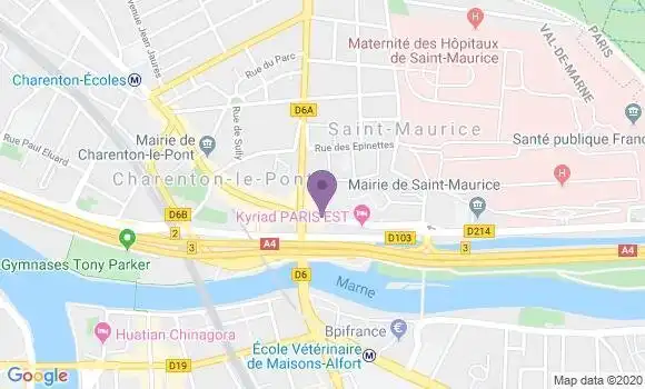Localisation Banque Postale Agence de Saint Maurice