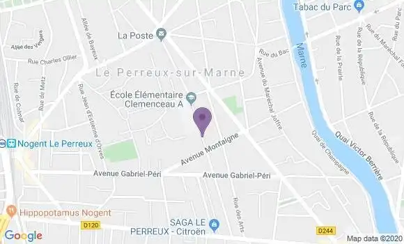 Localisation Banque Postale Agence de Le Perreux sur Marne