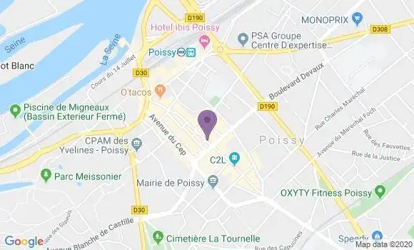 Localisation LCL Agence de Poissy