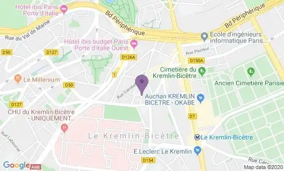 Localisation Banque Postale Agence de Le Kremlin Bicêtre