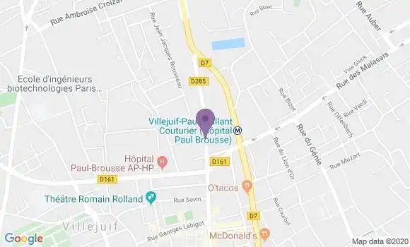 Localisation Banque Postale Agence de Gentilly