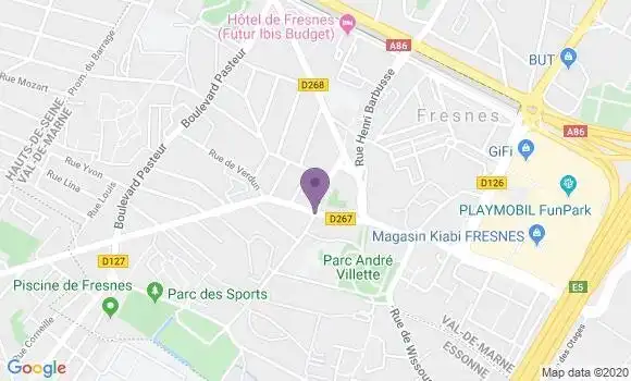Localisation Banque Postale Agence de Fresnes