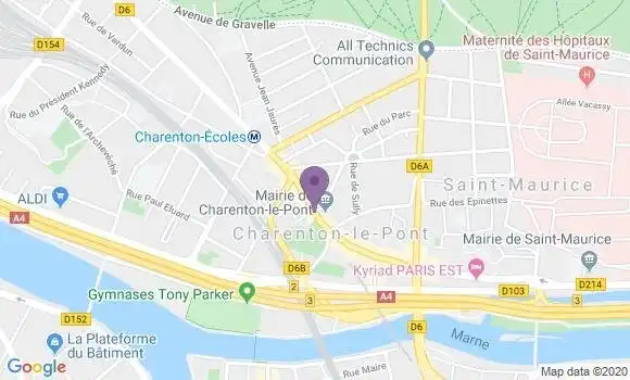 Localisation Banque Postale Agence de Charenton le Pont