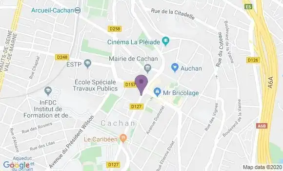 Localisation Banque Postale Agence de Cachan