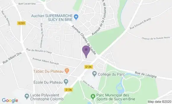 Localisation Banque Postale Agence de Bonneuil sur Marne