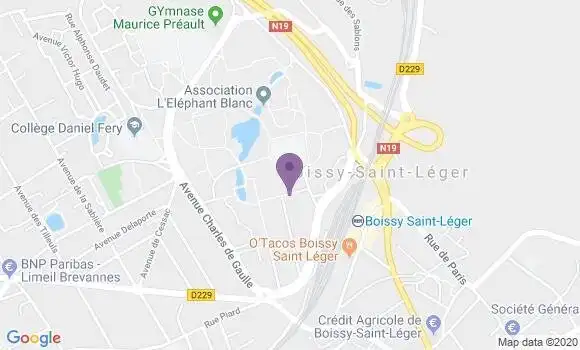 Localisation Banque Postale Agence de Boissy Saint Léger