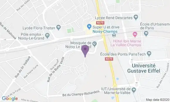 Localisation Banque Postale Agence de Noisy le Grand Champy