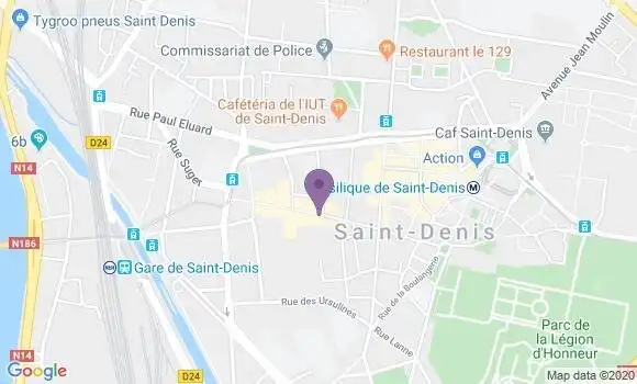 Localisation Banque Postale Agence de Saint Denis République