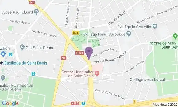 Localisation Banque Postale Agence de Saint Denis Barbusse Diez
