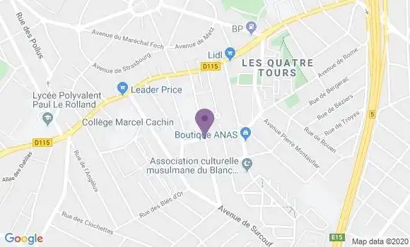 Localisation Banque Postale Agence de Le Blanc Mesnil Jean Jaurès