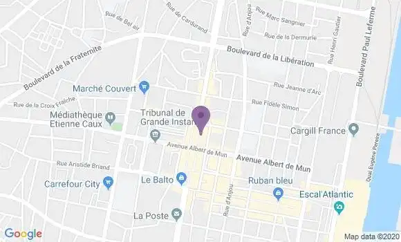Localisation LCL Agence de Saint Nazaire