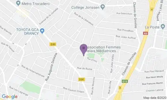 Localisation Banque Postale Agence de Bobigny Robespierre