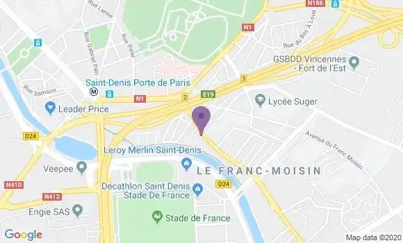 Localisation Banque Postale Agence de Saint Denis Casanova