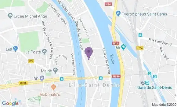 Localisation Banque Postale Agence de Villetaneuse