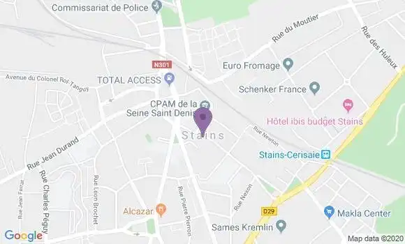 Localisation Banque Postale Agence de Stains