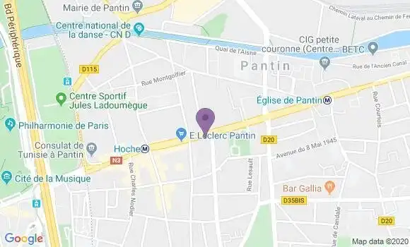 Localisation Banque Postale Agence de Pantin