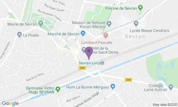 Localisation Banque Postale Agence de Sevran Sportisse