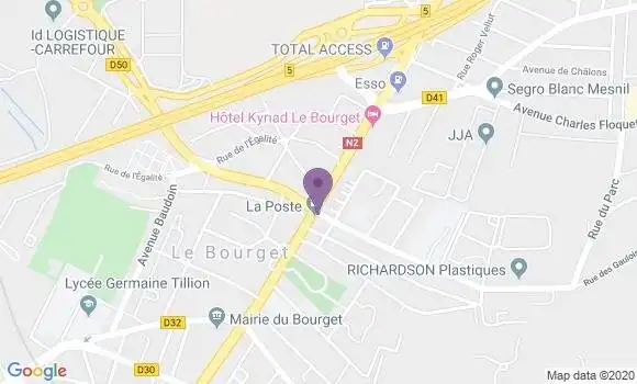 Localisation Banque Postale Agence de Le Bourget