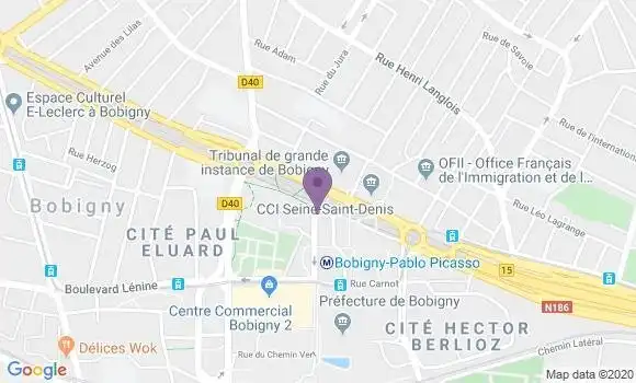 Localisation Banque Postale Agence de Bobigny