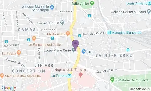 Localisation LCL Agence de Marseille Sakakini