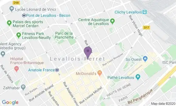 Localisation Banque Postale Agence de Levallois Perret Wilson