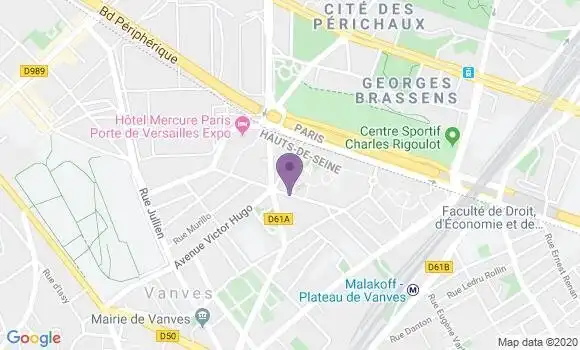 Localisation Banque Postale Agence de Vanves Plateau