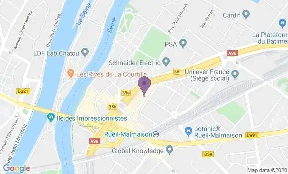 Localisation Banque Postale Agence de Rueil Malmaison Rueil 2000