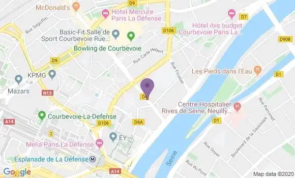Localisation Banque Postale Agence de Courbevoie Abreuvoir
