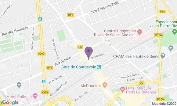 Localisation Banque Postale Agence de Courbevoie Marceau